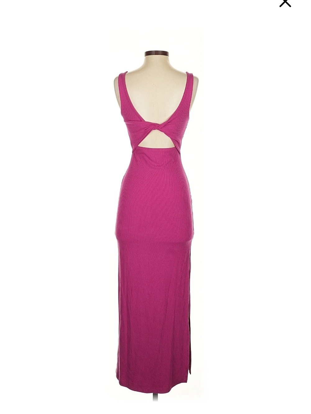 L Space Nico Dress Sleeveless Fuchsia Twist-Back Maxi Dress